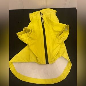 Bright Neon Yellow Rain Coat For Dogs Medium Hooded